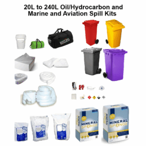 Oil/Hydrocarbon Spill Kits, Marine Spill Kits, Aviation Fuel Spill Kits from 20L to 240L