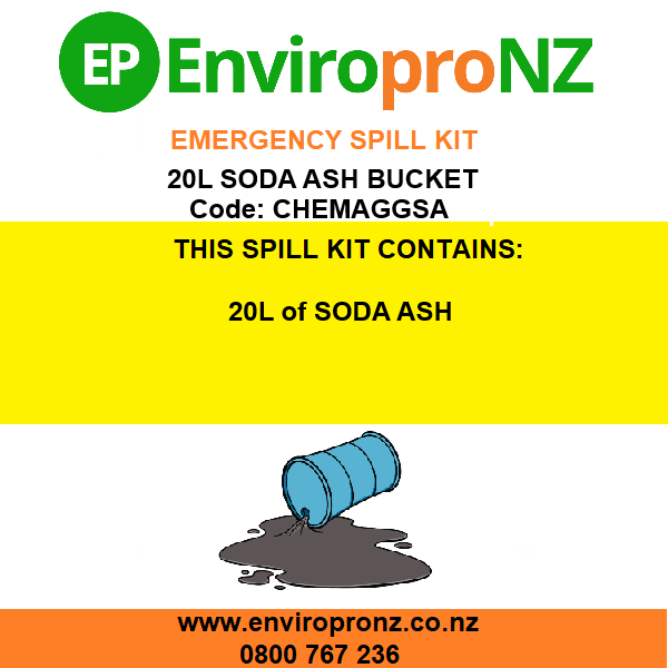 25L Soda Ash Spill Kit Bucket
