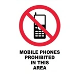 Mobile Phones Prohibited Sign